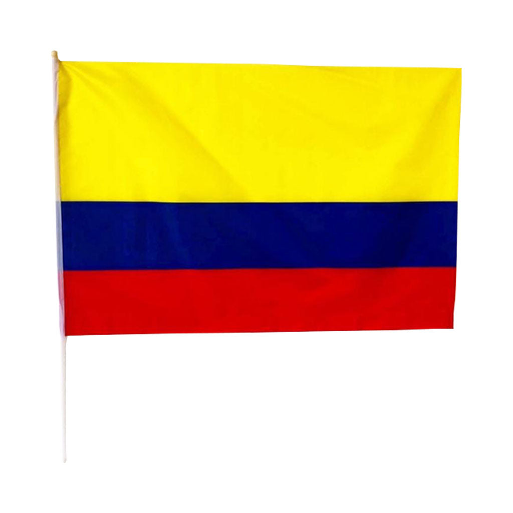 Colombian Flag with Plastic Pole